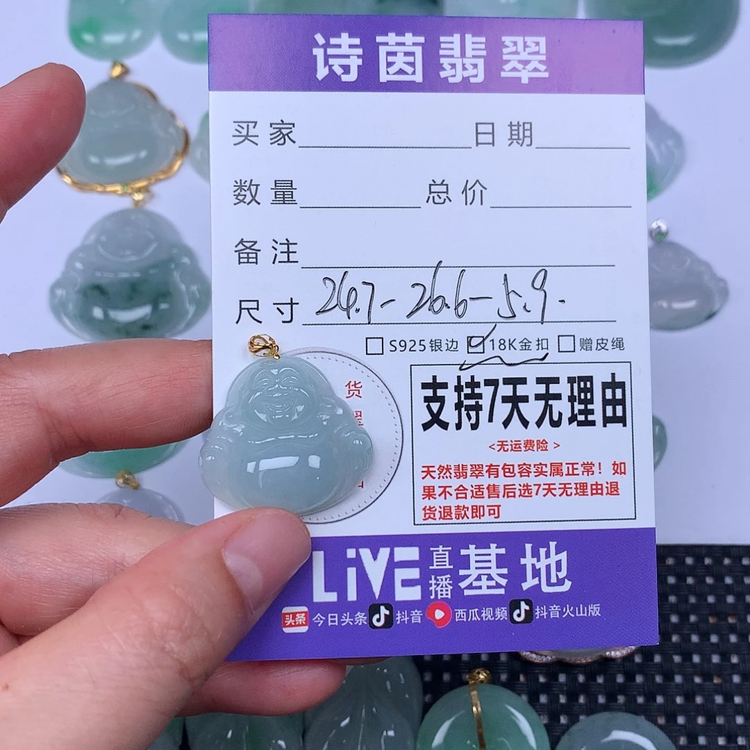 翡翠未镶嵌颈饰天然