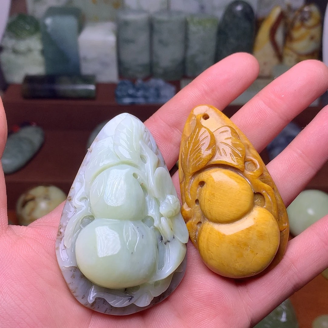 未镶嵌岫玉岫玉吊坠手把件F*J
