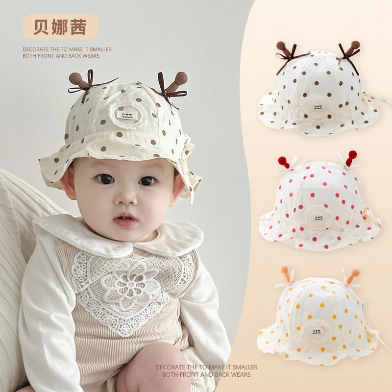 Beinaqian/贝娜茜婴儿帽子春秋季宝宝女洋气防晒婴幼儿夏季渔夫帽