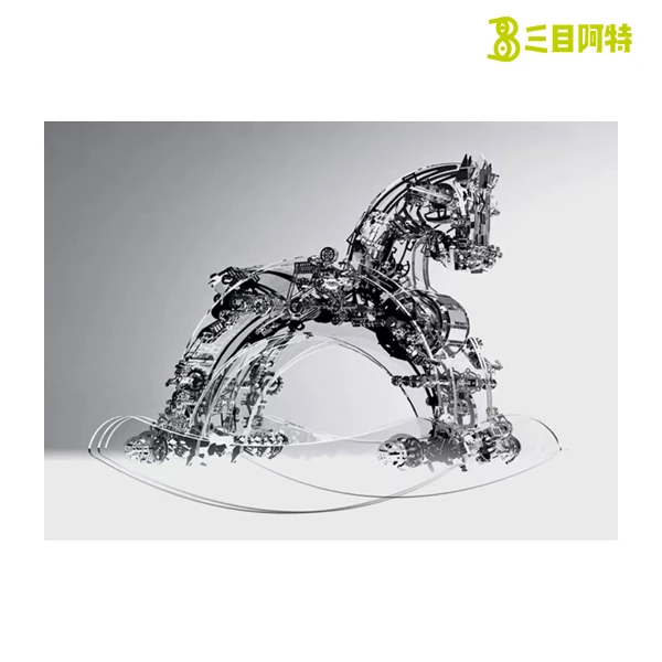 三目阿特 | 艺术家 夏航 限量版画（木马、机械、机械感）雕塑个性