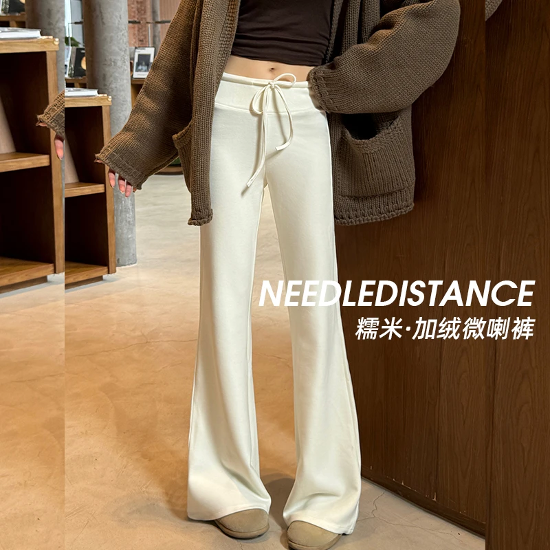 【升级2.0/超模微喇裤)系升级2.0版超模裤磨毛加绒显瘦休闲裤