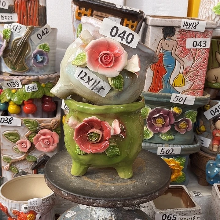 粗陶材质多肉花盆