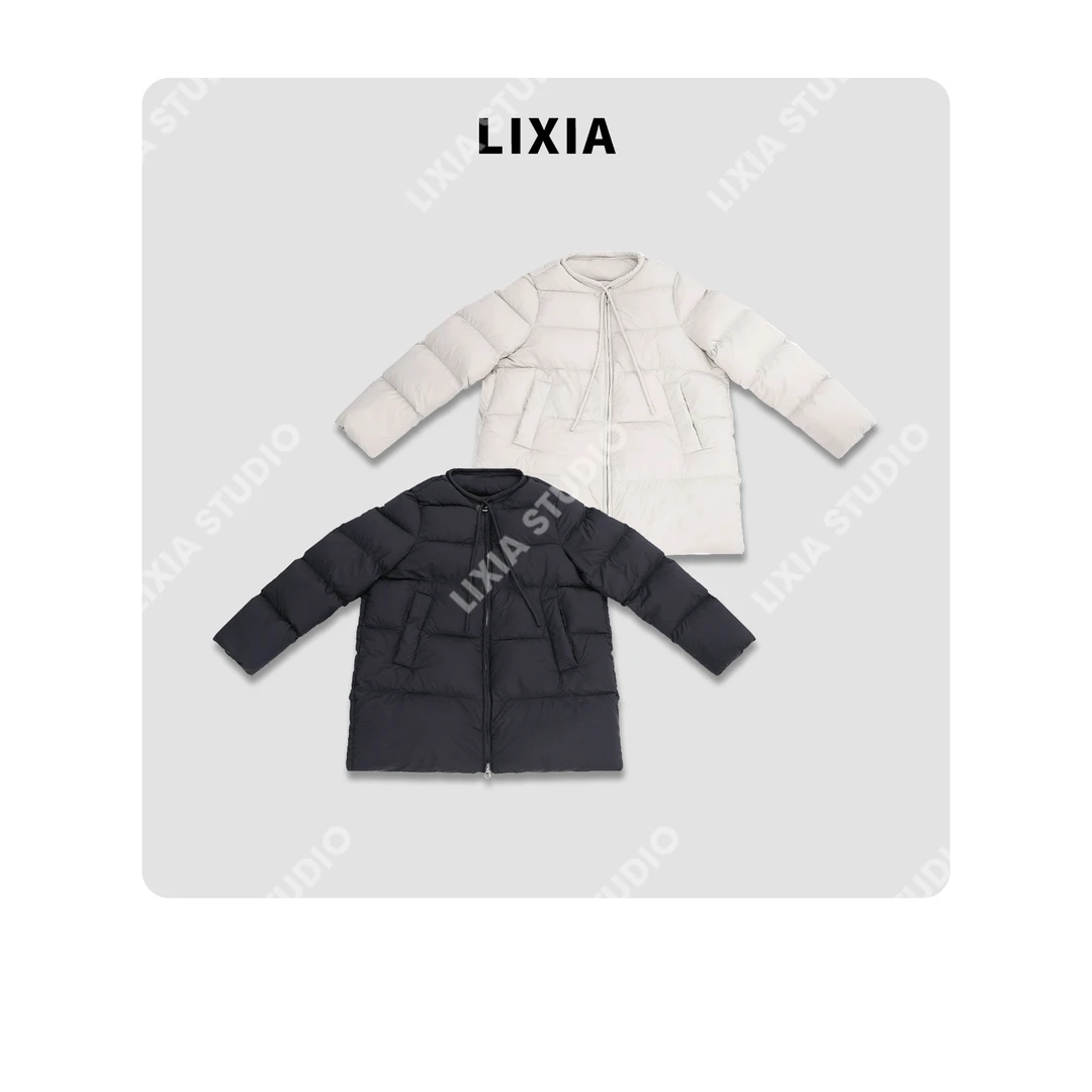 LIXIA【舒适领域】90白鸭绒中长款轻薄保暖羽绒服-D10709