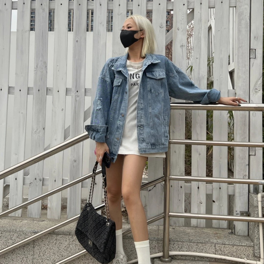 【D000D999】日韩女短外套秋季女款男友风外套上衣复古休闲百搭