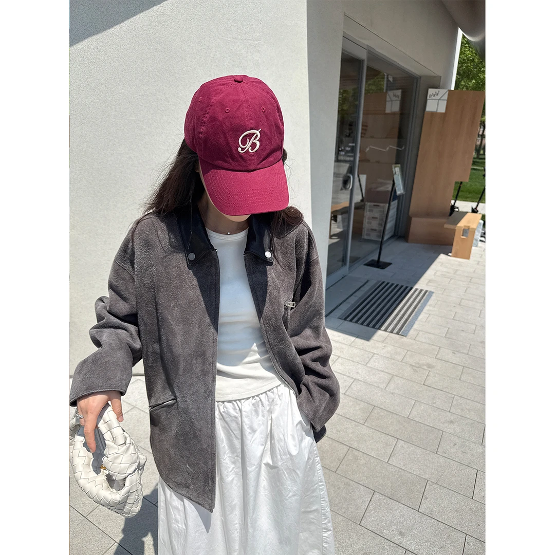 杨小妖加州皮衣 意大利进口长绒绵羊皮棕色翻领女外套2025秋冬新