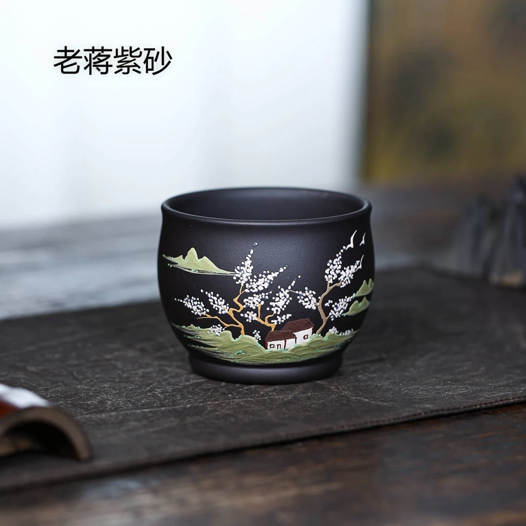 宜兴紫砂 江南春主人杯开