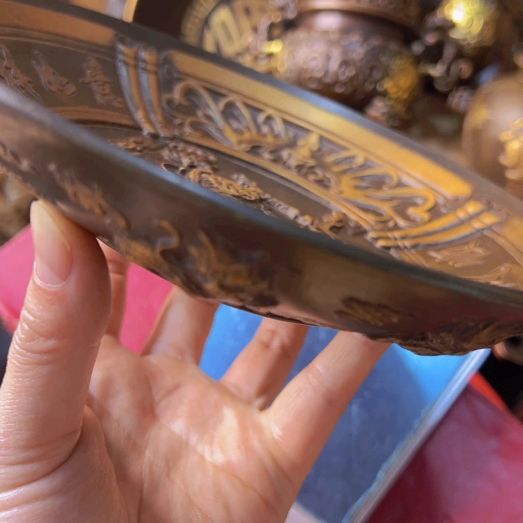 定制原矿风磨铜麒麟王盘