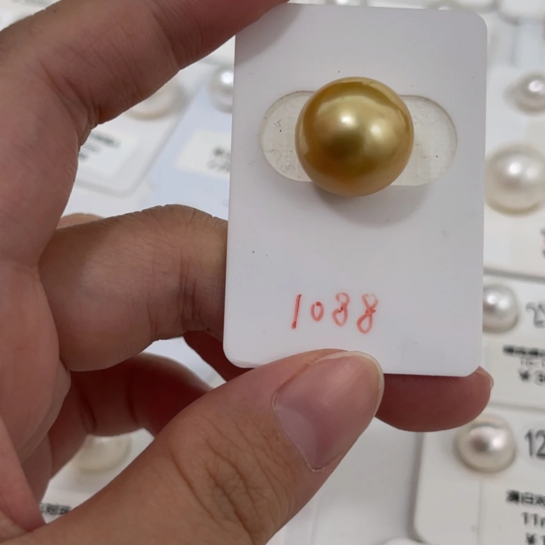 未镶嵌金珠单珠15-16m m海水珍珠