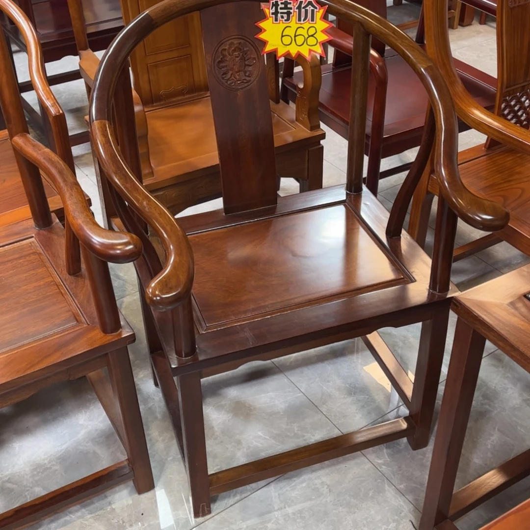 玻璃大***海檀木大圈椅一个