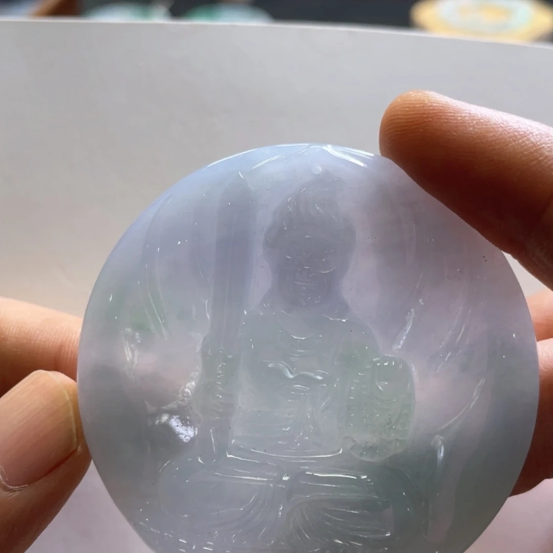 【闪购商品】翡翠未镶嵌颈饰冰春彩不动冥王
