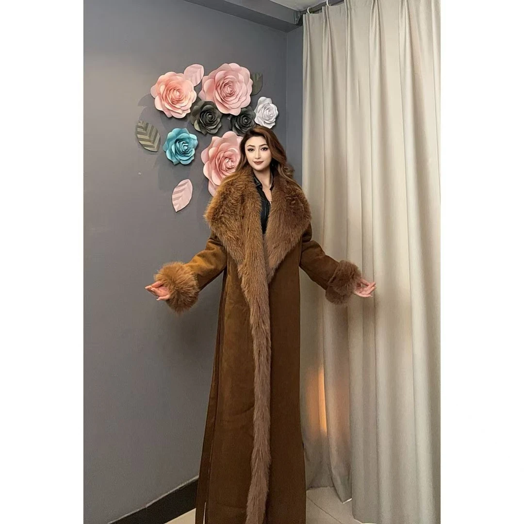 1111【包邮】时尚高级欧美长款女中长款常规女装外套