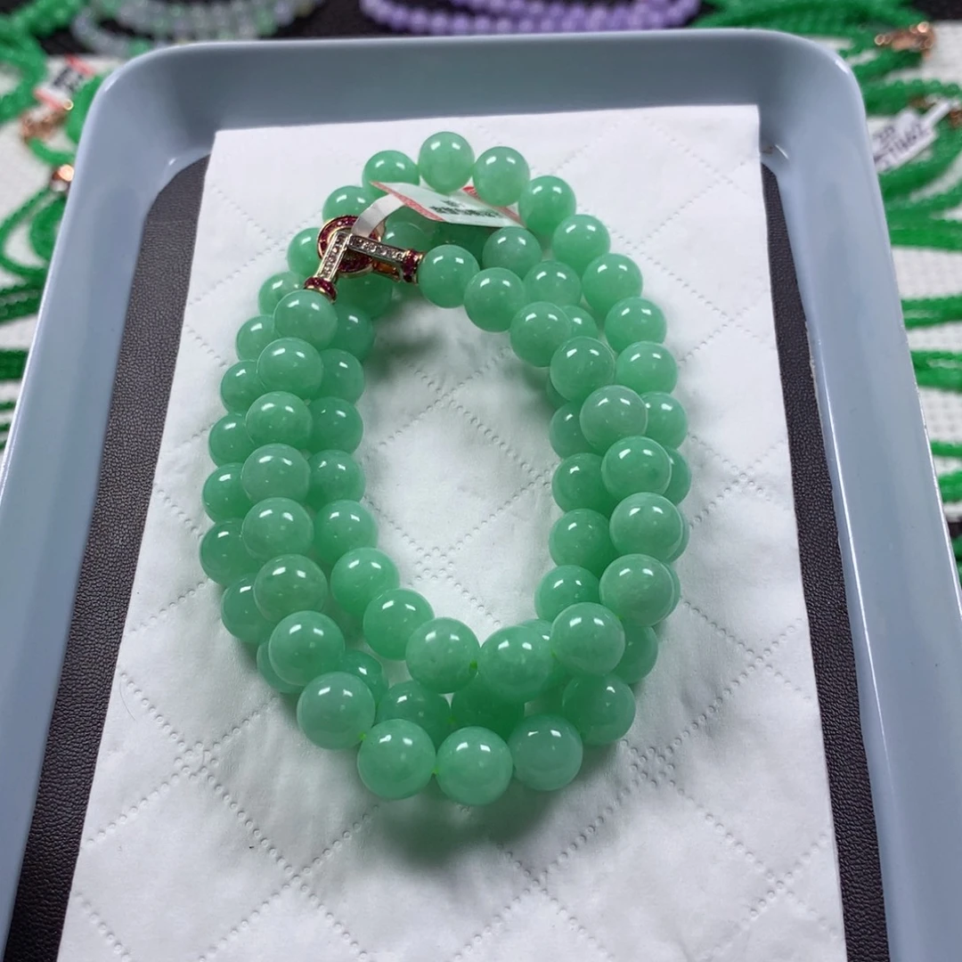 翡翠未镶嵌颈饰项链