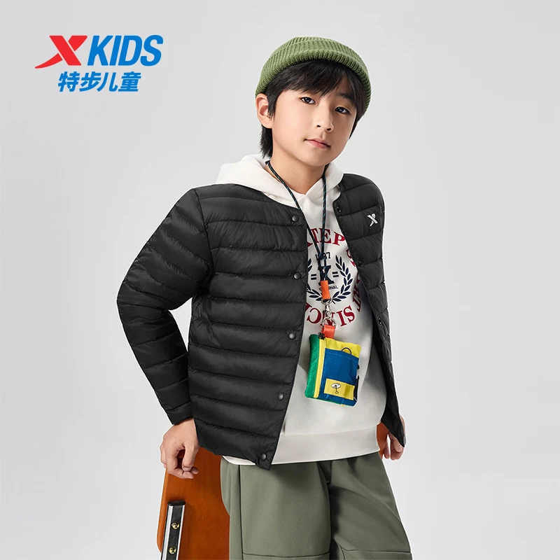 G69特步少年秋冬新款羽绒服舒适百搭防风保暖外套