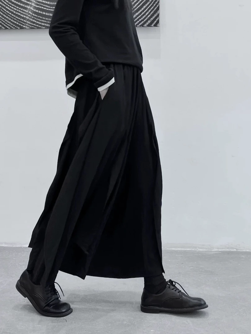 3055P85暗黑设计款裤裙 宽松不规则设计款