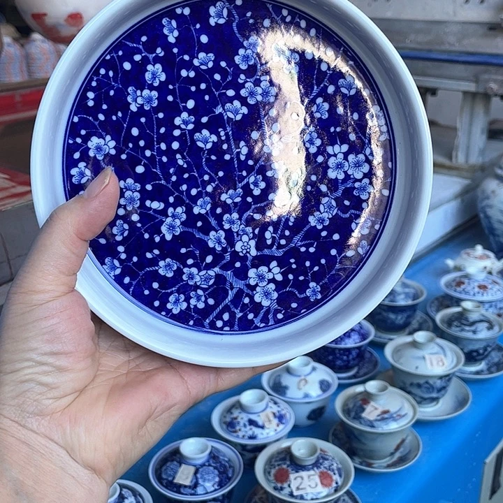 青花釉下彩大壶承