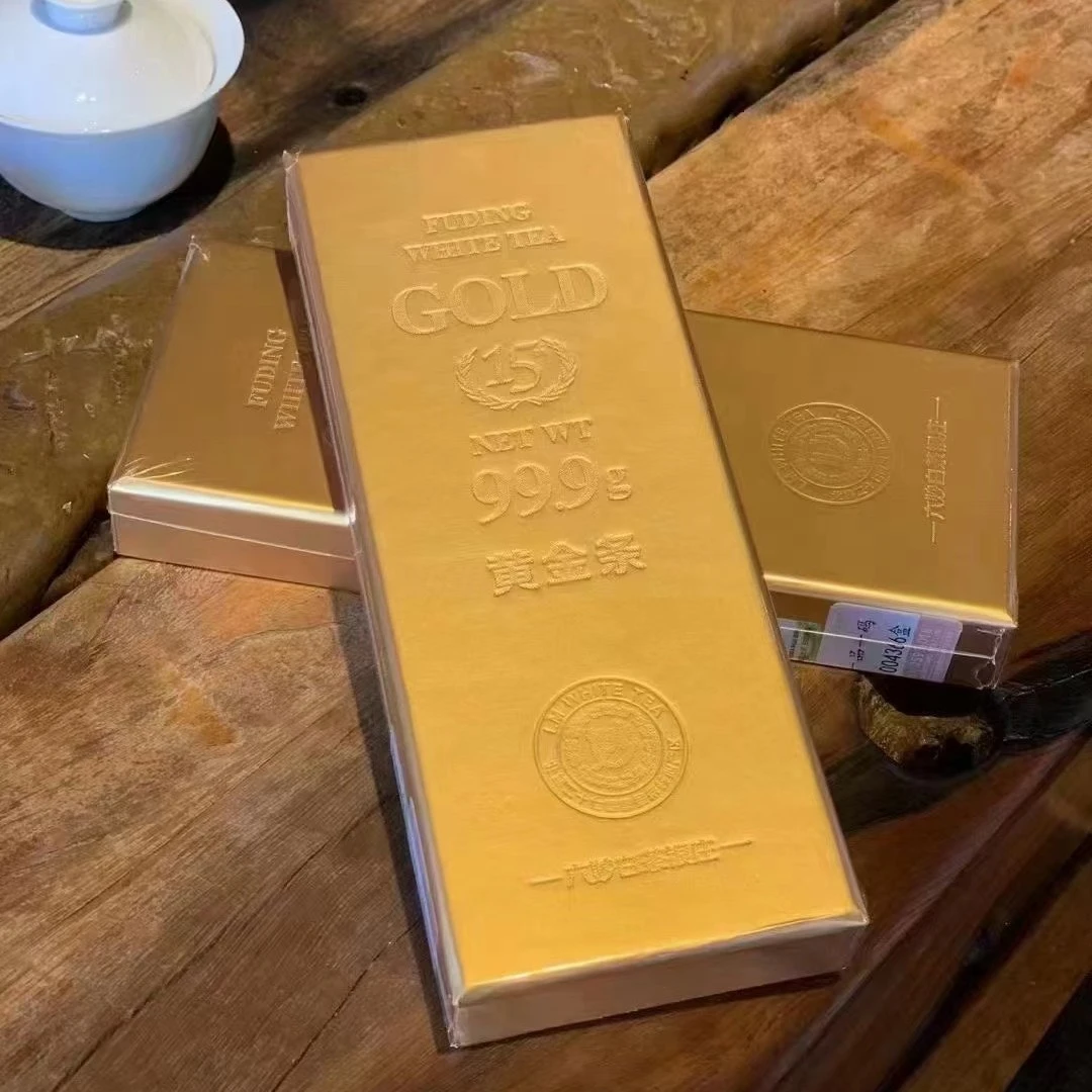 黄金条99.9g 砖紧压白牡丹2018年老白茶砖条高品质白茶