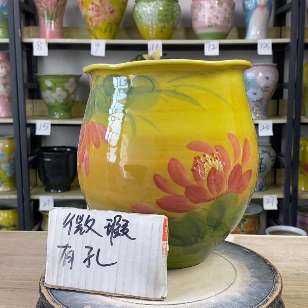 景德镇手工手绘陶瓷花盆