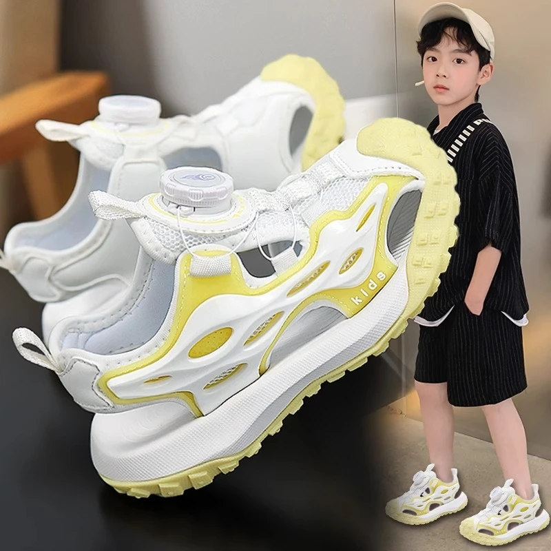 科比断码包头凉鞋儿童男童软底防滑夏季沙滩鞋中大童凉拖男孩户外