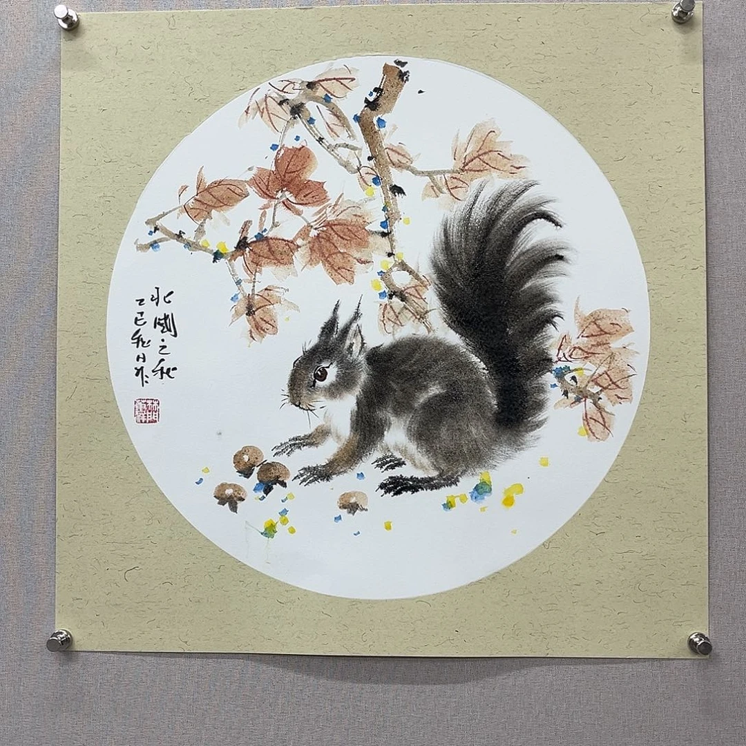 国画艺术家真人手绘