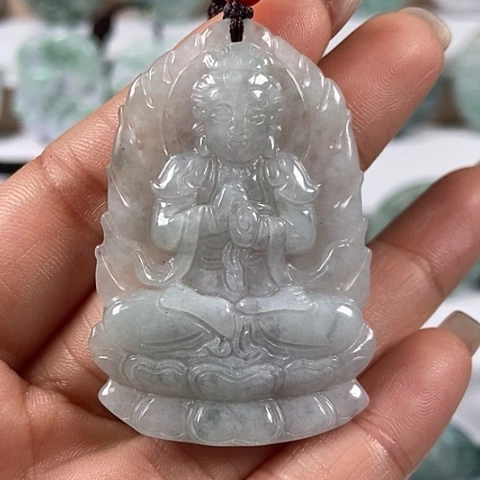 翡翠颈饰未镶嵌观音福利