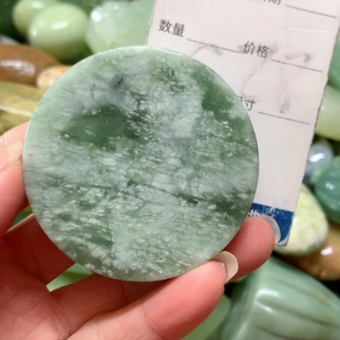 蛇纹石玉手把件未镶嵌