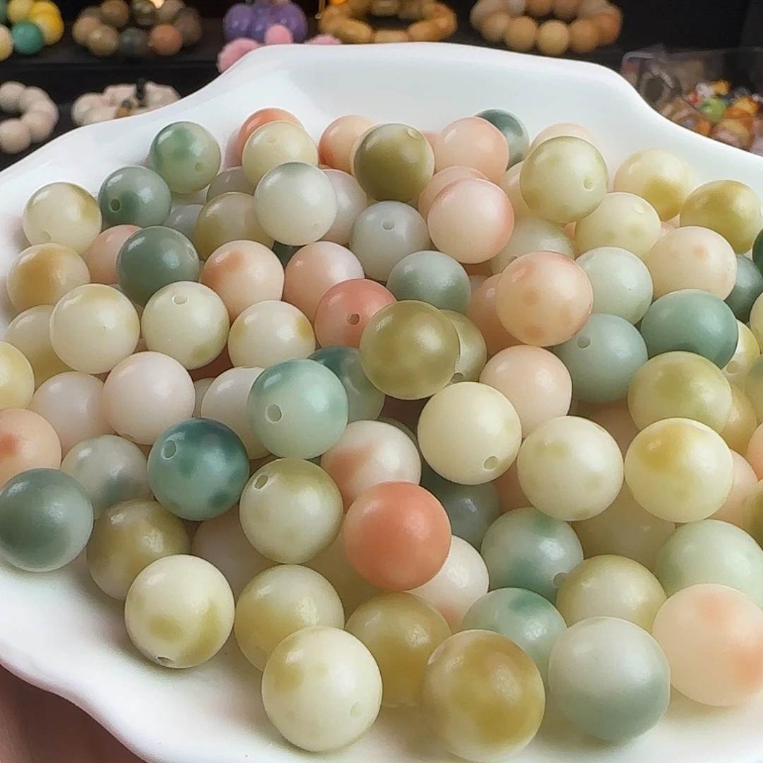 菩提根/象牙果手串卡12三花果冻汤圆500颗批发