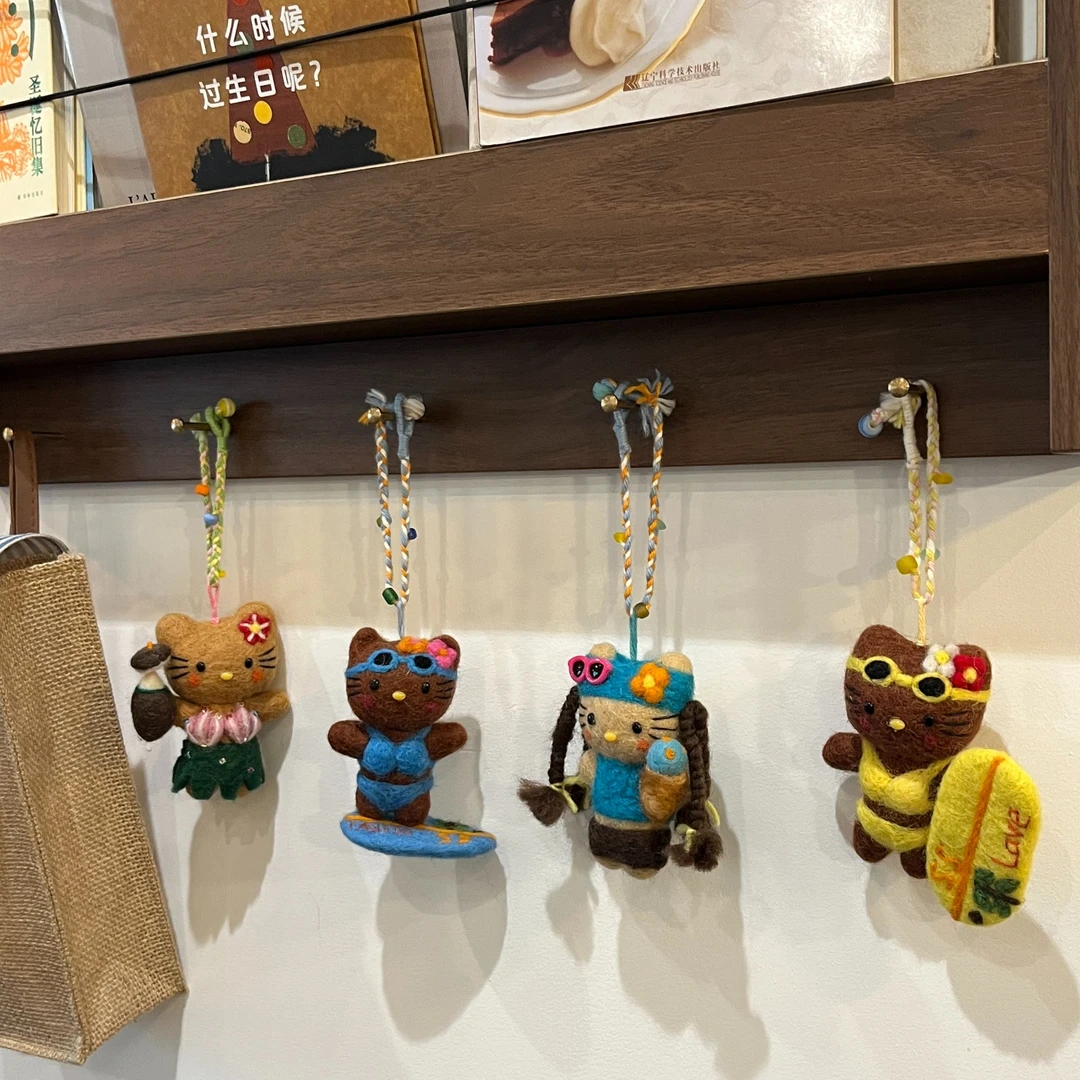 【kitty 猫咪系列】纯手工羊毛毡超可爱包包挂件