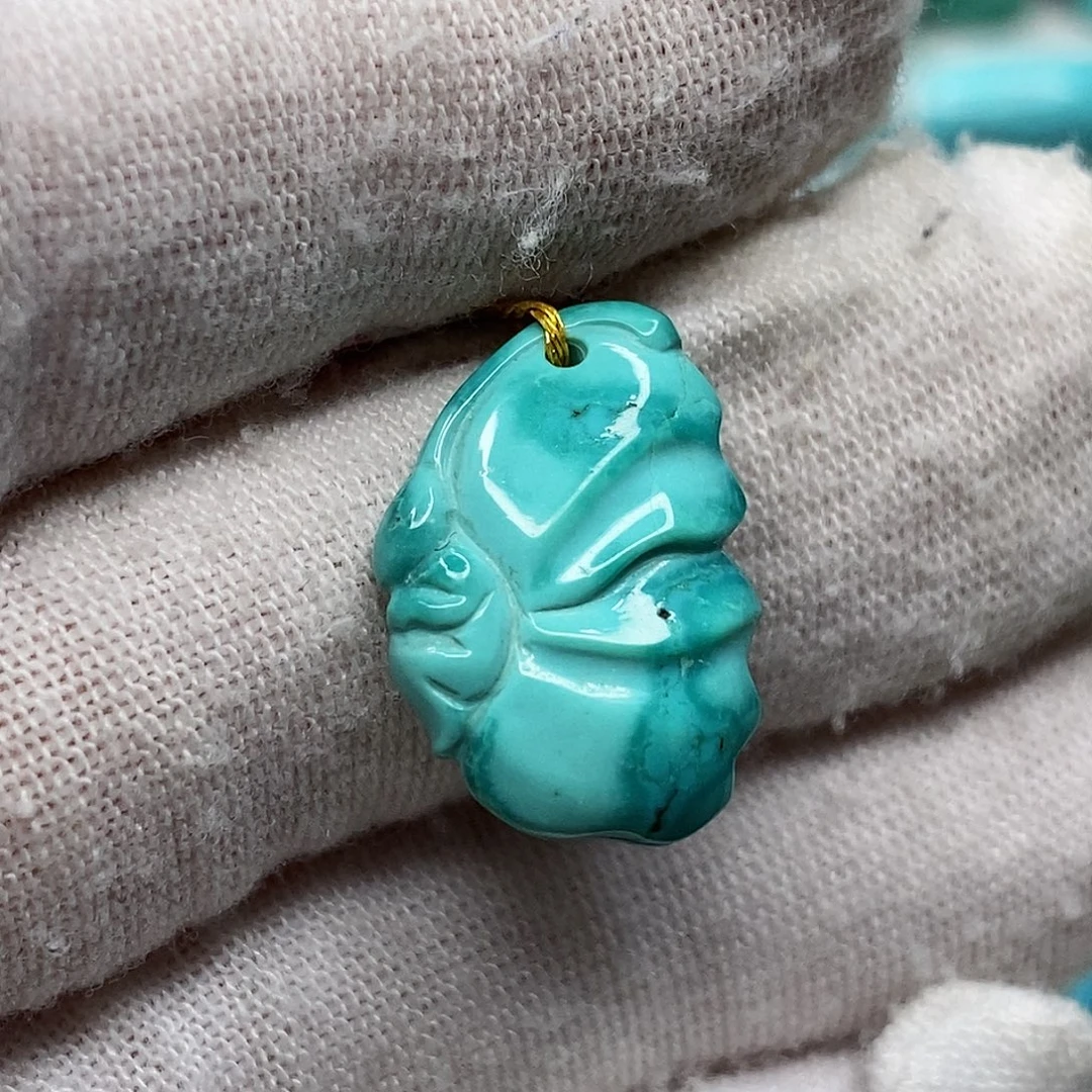 绿松石未镶嵌天然原矿 带武汉地大证书