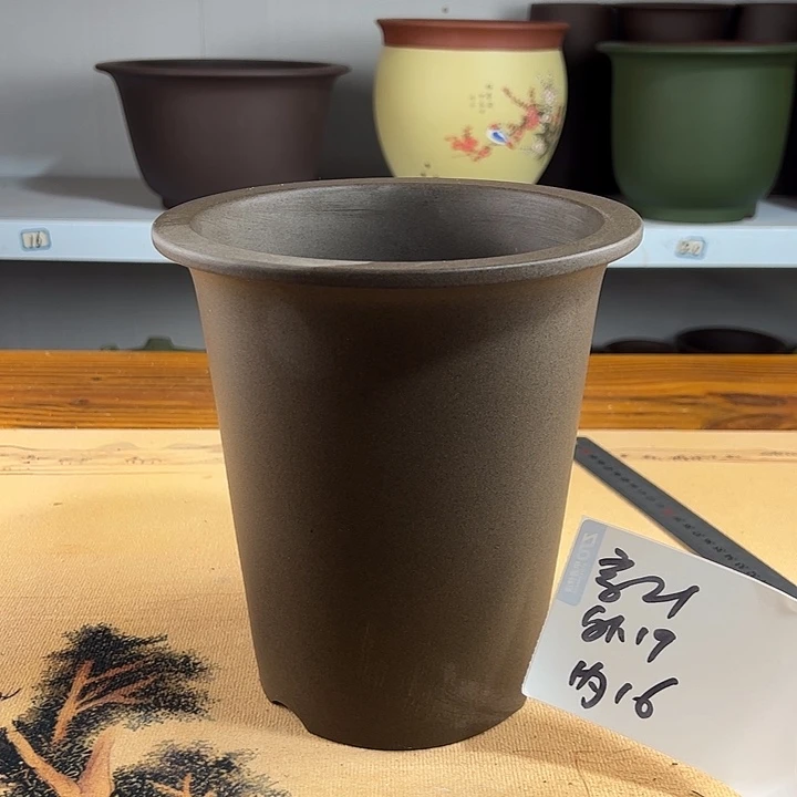 紫砂花盆紫砂兰花盆35