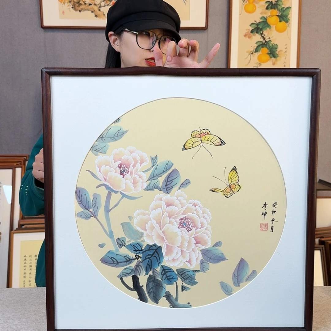 碑帖纯手绘，纯手写带框尺寸：53×53厘米