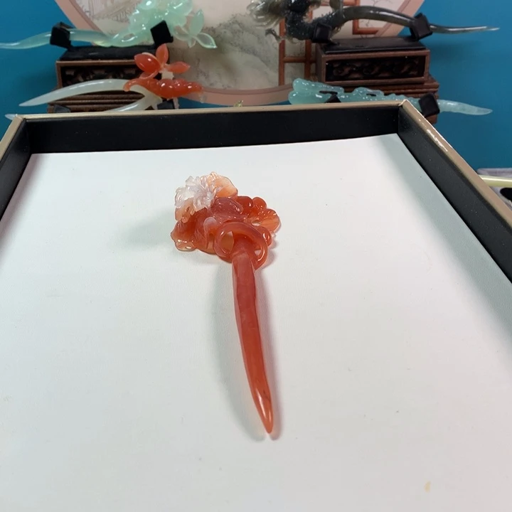 蛇纹石玉发簪未镶嵌香***y