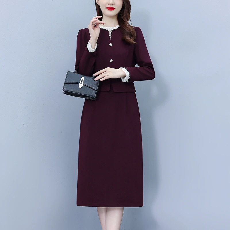 高端洋气连衣裙2025秋季新款收腰显瘦遮肉气质减龄时尚中长款裙子