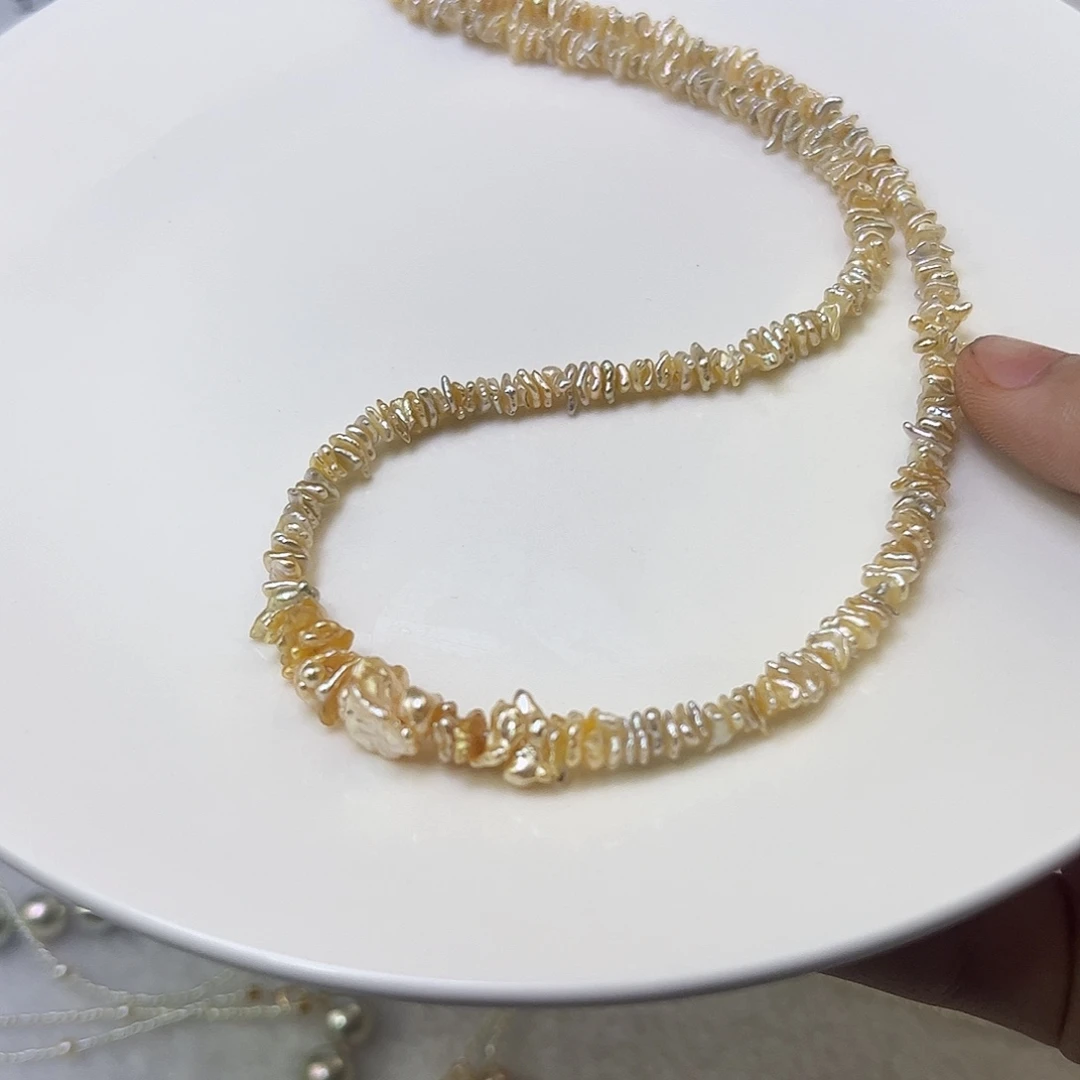 i***包海水珍珠18K金镶嵌颈饰