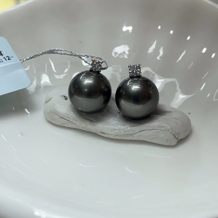 海水珍珠耳饰18K金镶嵌