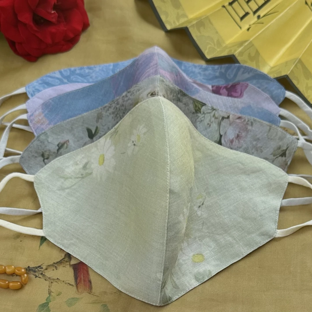 （扣号）纯苎麻时尚防尘遮阳多款口罩