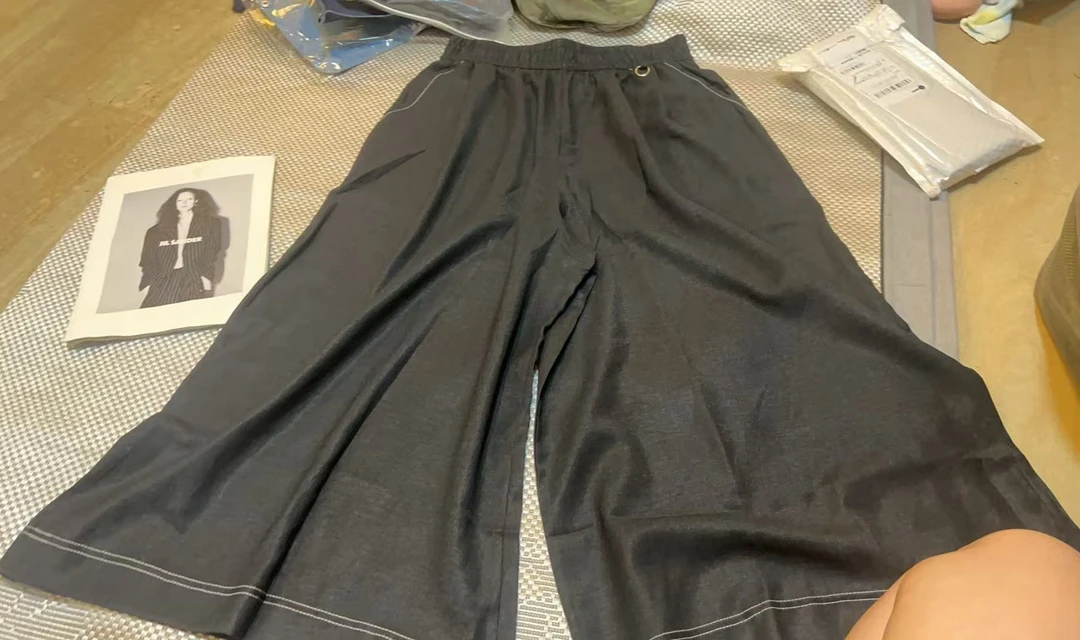 【特价不支持退换】韩系潮流松紧腰阔腿休闲女裤裙2025夏季