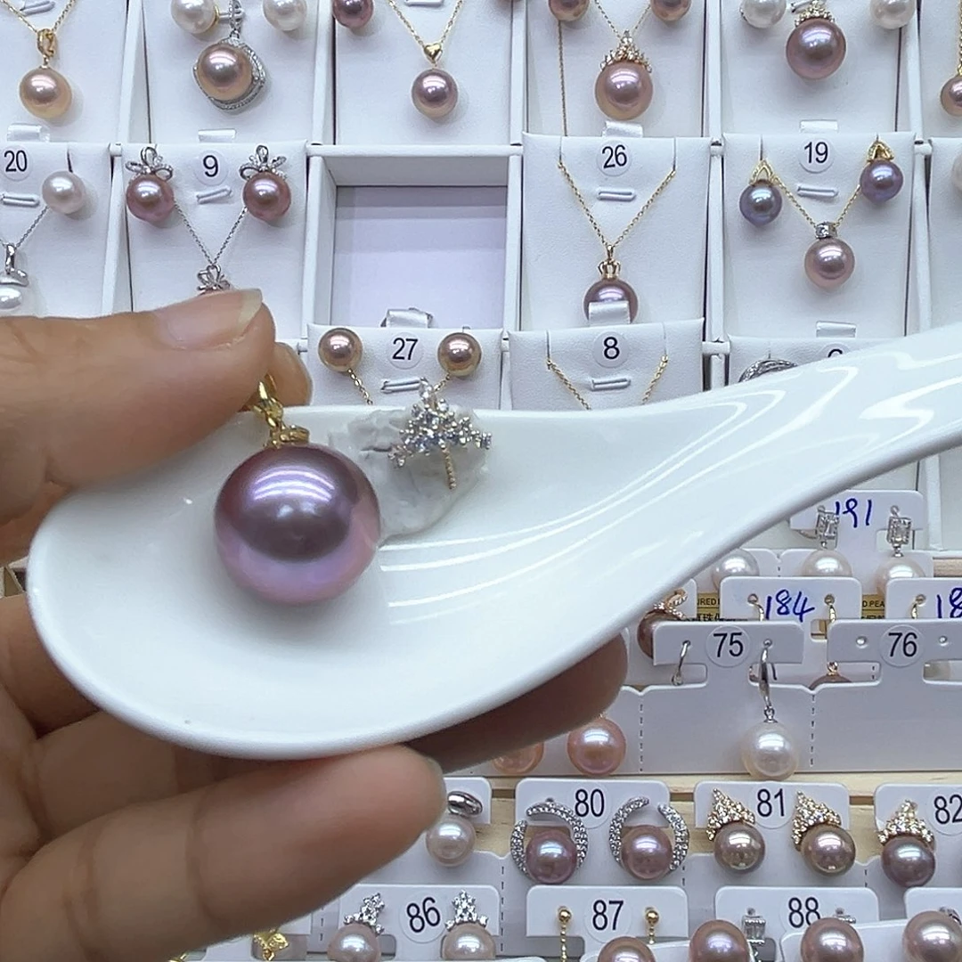 淡水珍珠耳饰银S925镶嵌周*