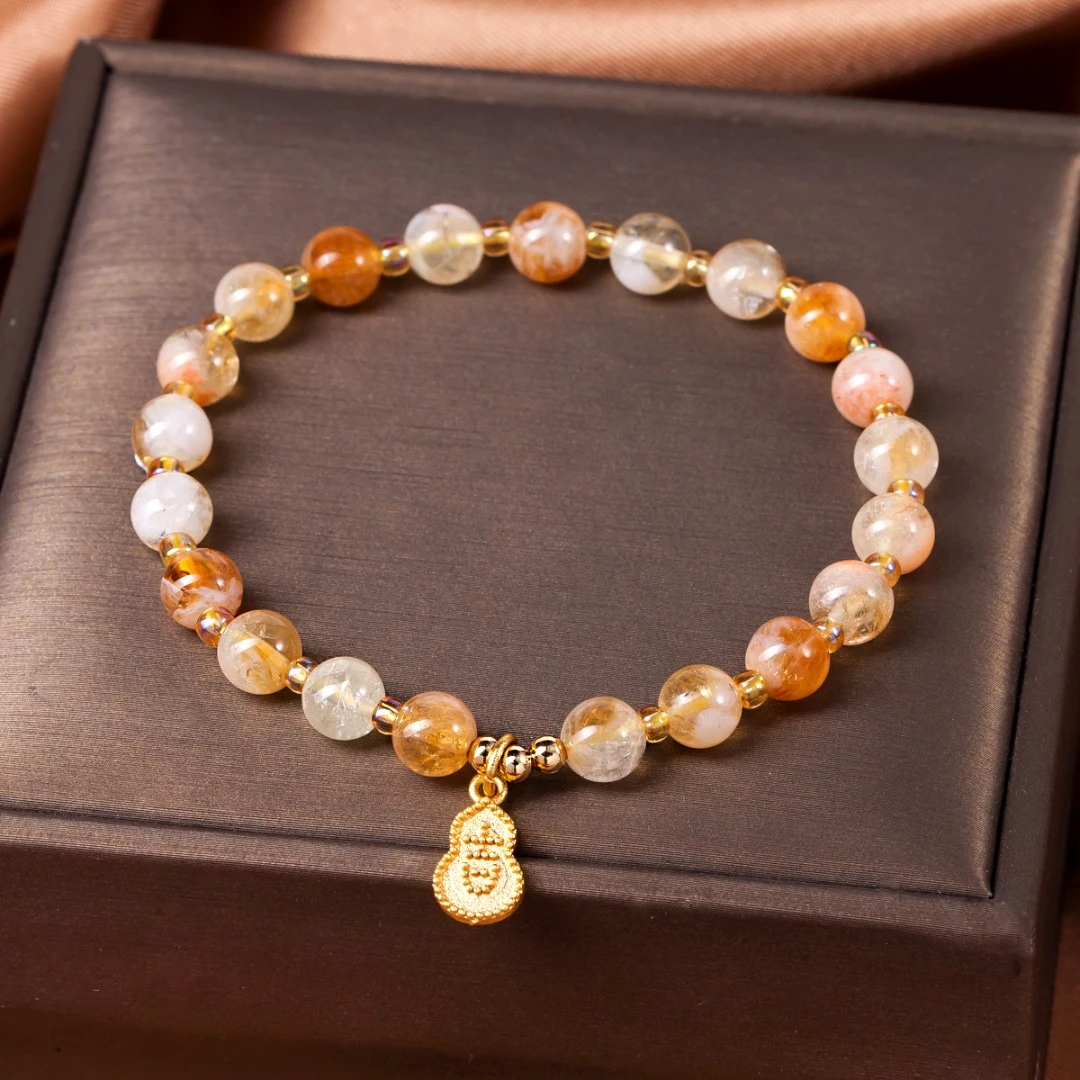 黄水晶小众女款手链手串时尚潮流小众女款手链多样性发-066