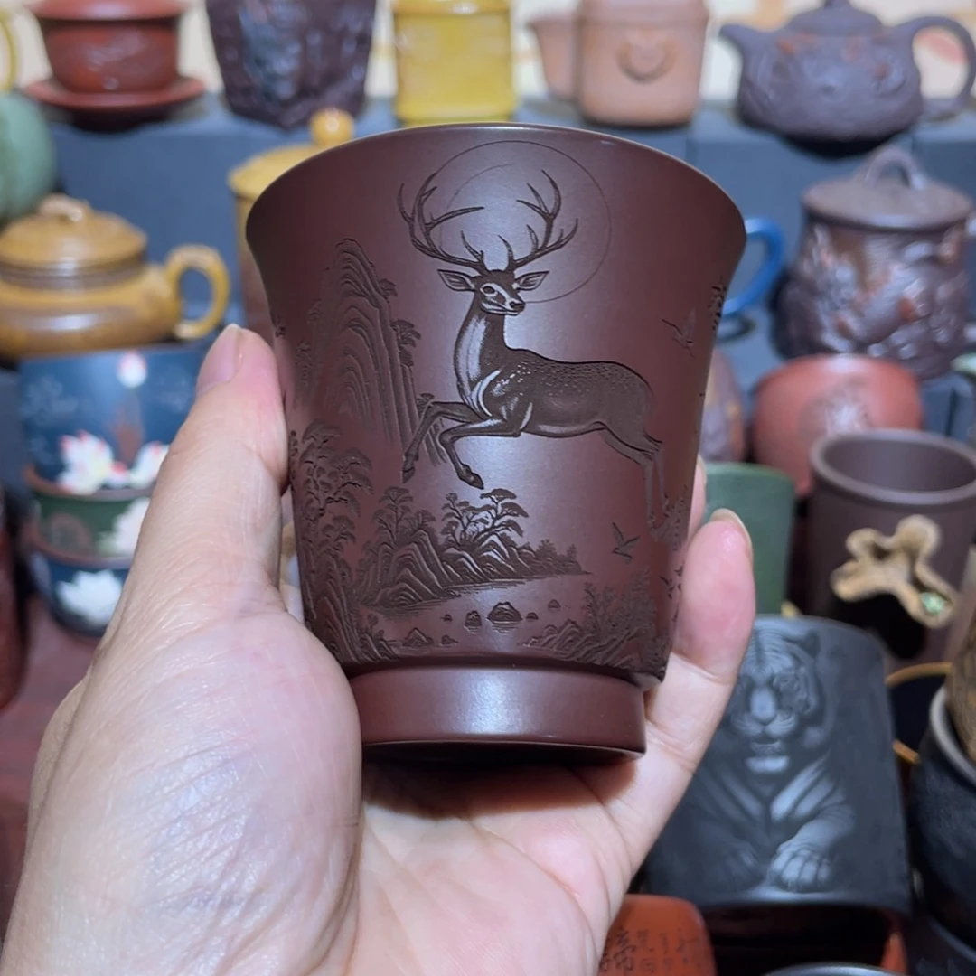原矿紫砂手工主人杯