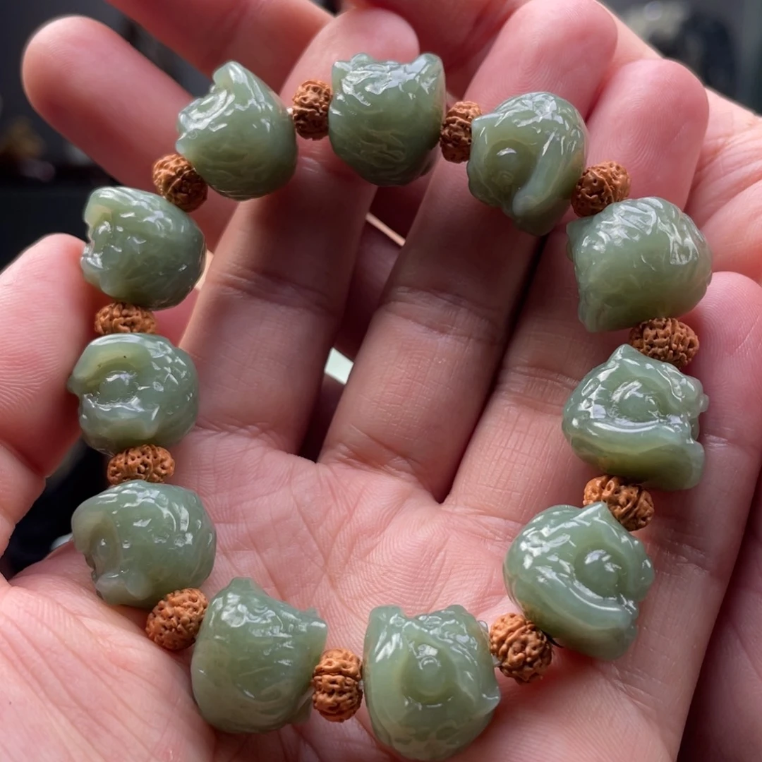 未镶嵌和田玉把件和田玉手串未镶嵌