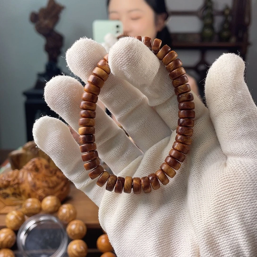 柏木手串/手链0804闪电药片珠太行崖柏陈化料