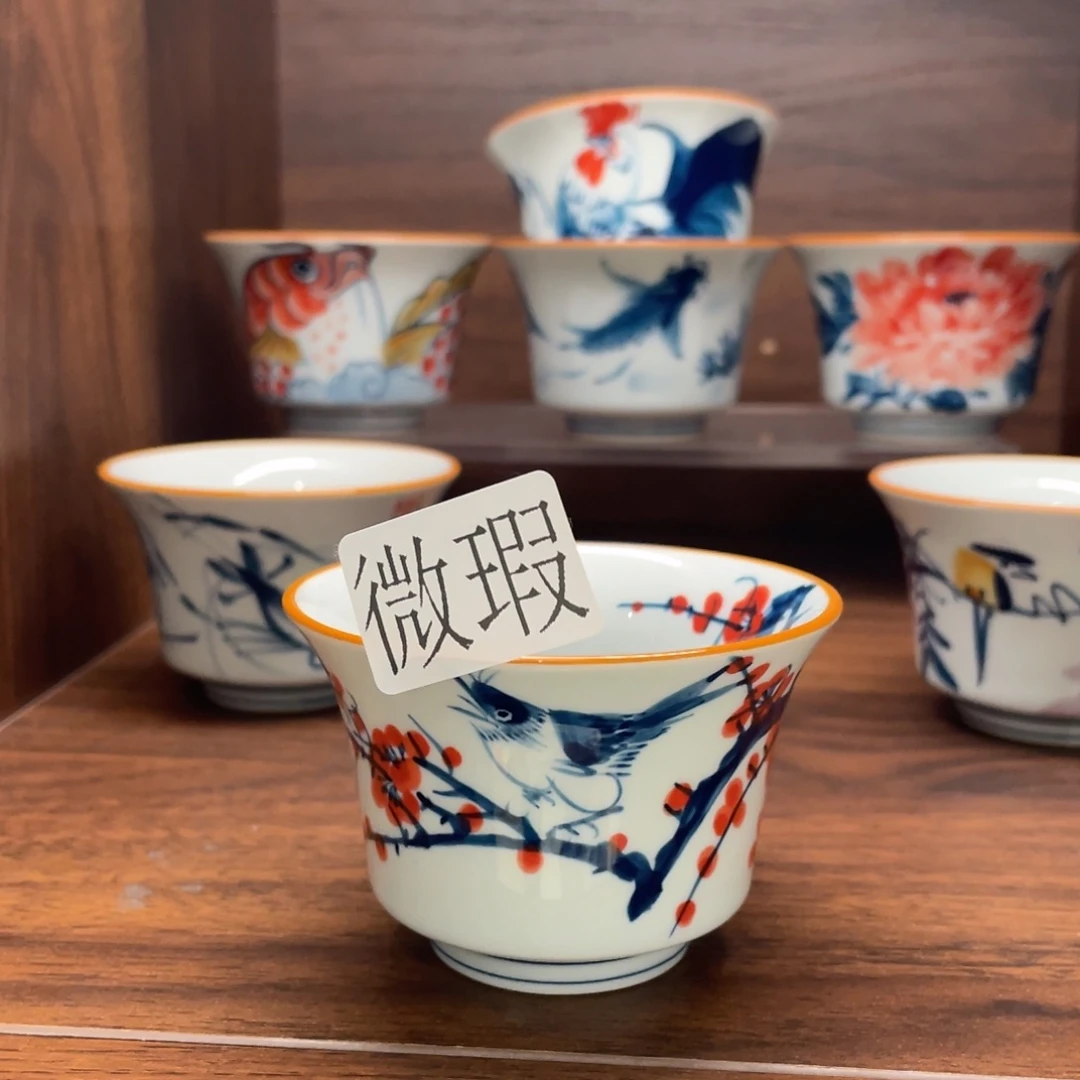 微瑕纯手绘釉下彩