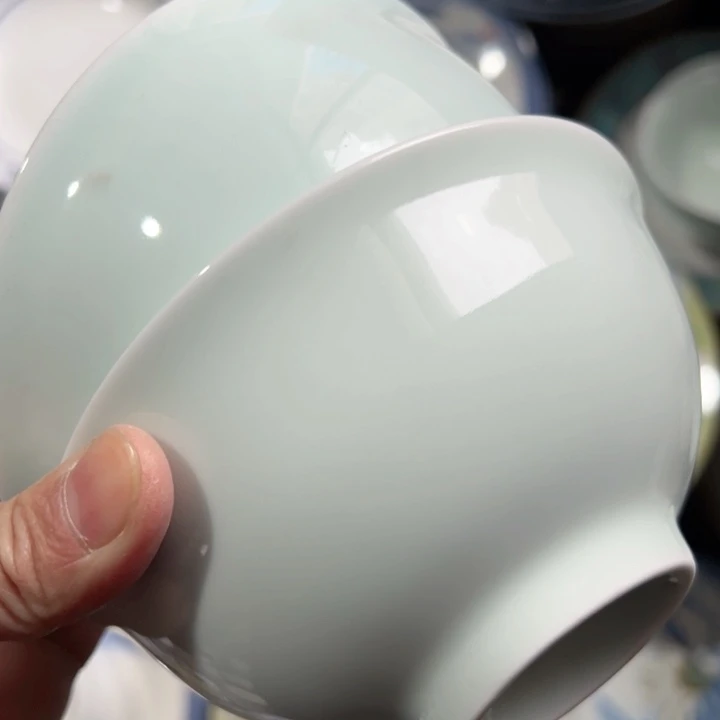 杯五寸两个青釉陶瓷