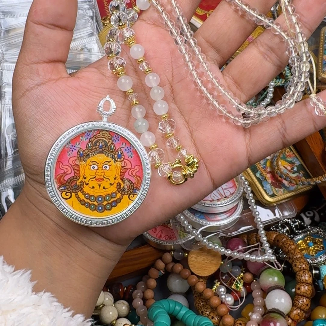 泥塑丸***呦藏式风格彩绘泥塑擦擦