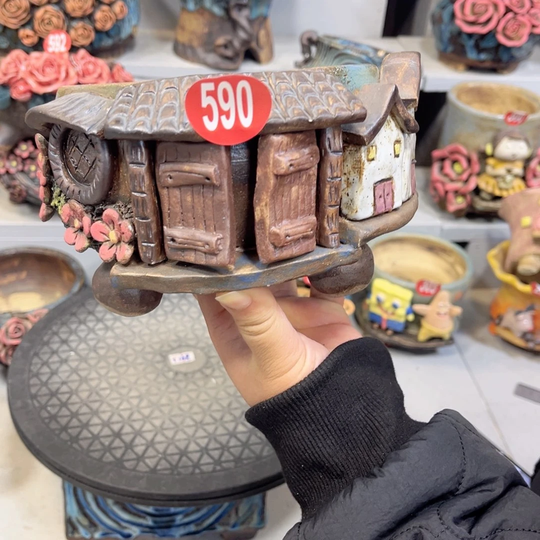 陶瓷微瑕590 号陶然花盆