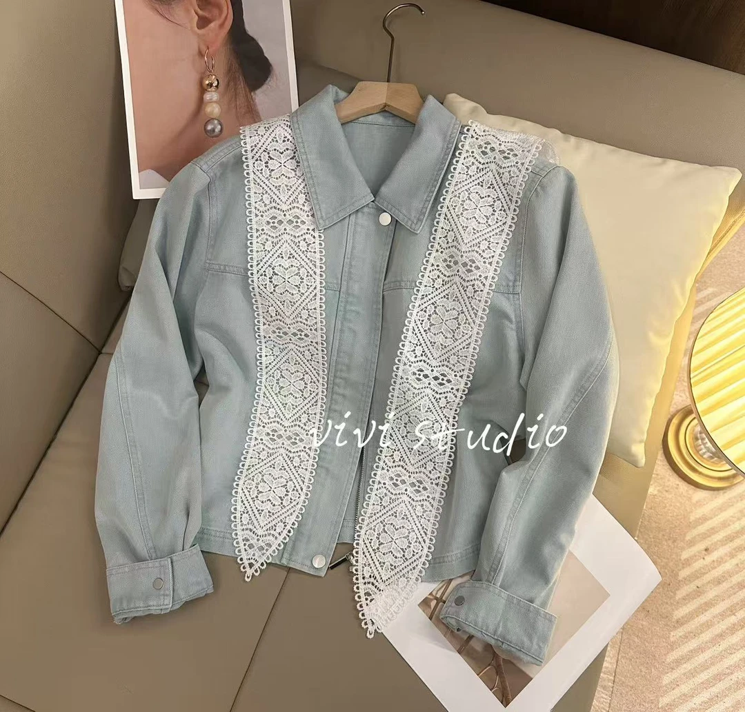 【色彩像素】2025年春季新款百搭时尚翻领休闲风短外套W1409