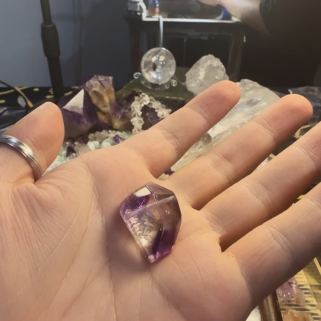 静***辛紫晶珠宝半成品银S925镶嵌