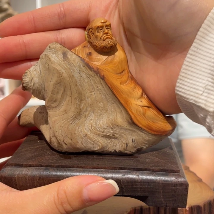 柏木（崖柏）用****9达摩小摆件