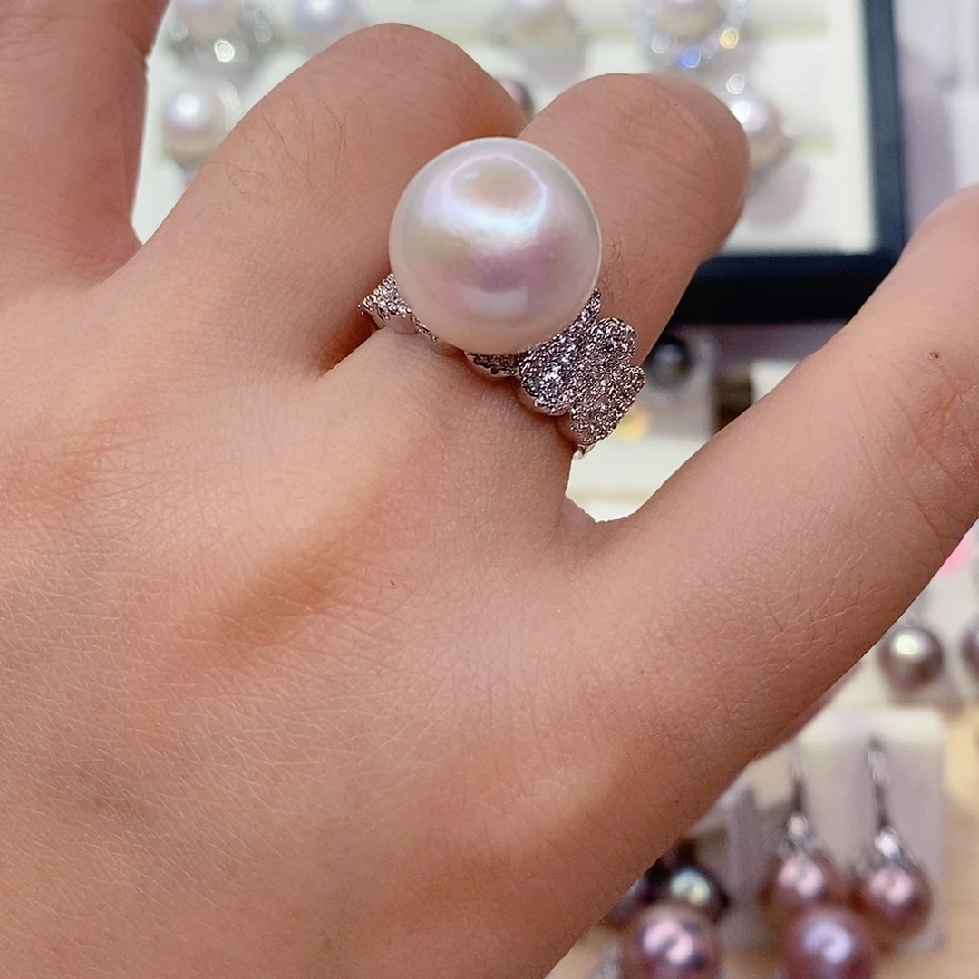 未镶嵌戒指淡水珍珠14➕