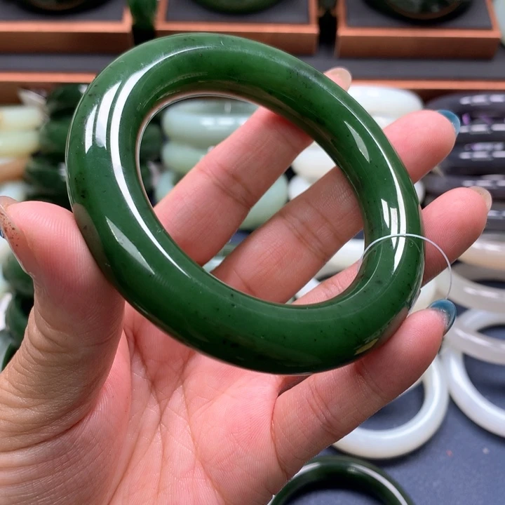 【闪购商品】未镶嵌手镯和田玉（碧玉）5